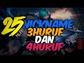 3&4 HURUF 🥶‼️25 Nickname ML 3 Huruf Dan 4 Huruf Keren🔥‼️TERBARU 💥