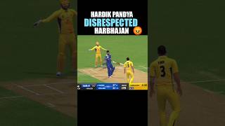😡Hardik Pandya Disrespected Harbhajan Singh in Real Cricket 24 #shorts #rc24