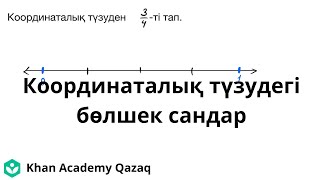 Координаталық түзудегі бөлшек сандар | Арифметика | Қазақ Хан Академиясы