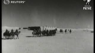 DEFENCE: French Colonial Desert Troops patrol thrum the Extreme South of the Sahara on Camels (1940)