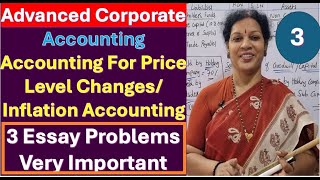 3. Accounting for Prince Level Changes / Inflation Accounting - 3 Important Essay Problems