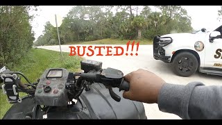 Riding the quads gone wrong!!  Caught by the cops
