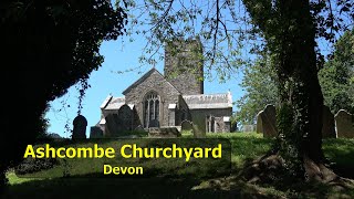 Ashcombe Churchyard, Devon, UK. A small country parish church in a picturesque setting.