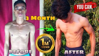 My 3 Months Natural Transformation At Home | Before & After