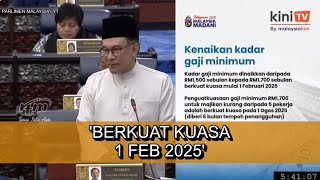 Gaji minimum naik kepada RM1,700 mulai 1 Feb 2025