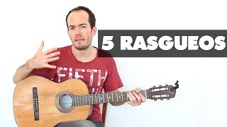 5 Rasgueos para MEJORAR tu mano derecha - Guitarra Fácil Técnica Acordes Acompañamiento