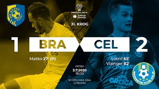 31.krog: Bravo - Celje 1:2 ; Prva liga Telekom Slovenije 2019/2020