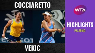 Elisabetta Cocciaretto vs. Donna Vekic | 2020 Palermo Second Round | WTA Highlights