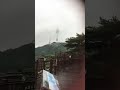 seoul namsan tower in the cloud after heavy rain 서울 남산 타워가 구름에 가린 장면 많은 비가 온 후에