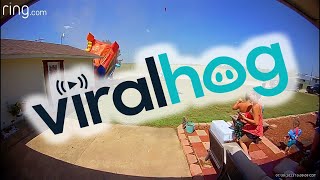 Whirlwind Blows Bounce House Away || ViralHog
