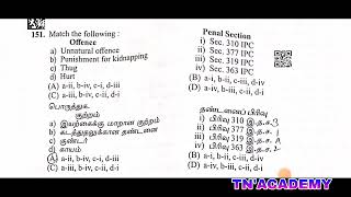 ORIGINAL SI DEPARTMENT QUATA 26.6.22/Only IPC Answer/TN'ACADEMY