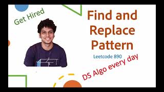 Find and Replace Pattern | Leetcode 890 | Live coding session