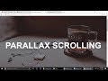 Jquery & HTML Tutorial | ParallaX Scrolling