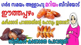 ഗർഭ സമയം മറിയം ബീവി ഈത്തപ്പഴം കഴിച്ചതിന്റെ രഹസ്യം | Benefits of Dates in islam