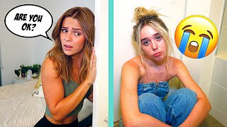CRYING WITH THE DOOR LOCKED To See How My SISTER REACTS! **CUTE PRANK**