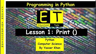 Python Lesson 1 Print