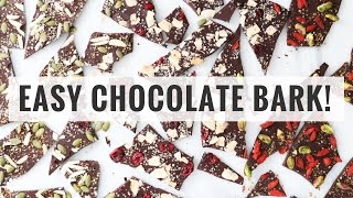 Dark Chocolate Bark: Quick, Healthy Easy Vegan \u0026 Gluten-Free Dessert! | Healthy Grocery Girl