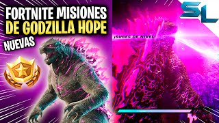 Como COMPLETAR TODAS las NUEVAS MISIONES DE GODZILLA HOPE FORTNITE