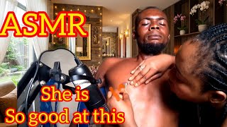 ASMR Upper Body Massage for Sleep 😴 Neck, Shoulder, Chest & Beard Scratching