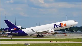 EPIC PLANESPOTTING INDIANAPOLIS INTERNATIONAL AIRPORT (4K): HEAVY CARGO TAKEOFFS