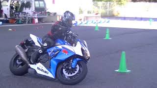 2018年8月26日 へなちょこライダー走行会 シノブさん 転倒