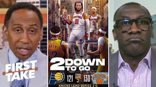 FIRST TAKE | Knicks can dream to NBA Finals - Shannon tell Stephen A. on Brunson beat Pacers 130-121