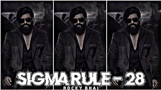 Rocky Bhai - Sigma Rule 28 💖 Rocky Bhai 4k Edit 🔥 Bth Editz #shorts #kgf2