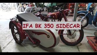 Мотоцикл IFA BK 350 с коляской 1953 года. Разговариваем про историю.