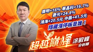 中視【超越巔峰】20250218 #涂敏峰：廣明+16% 華晶科+16.7% 菱光+24.8% 鴻海+20.5元 中磊+41.5元 隱藏漲停板是誰！ #中視新聞 #超越巔峰