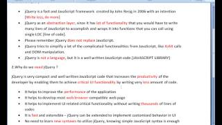 WHY DO WE NEED JQUERY