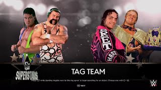 WWE 2K24 - the Steiner Brothers vs Bret & Owen Hart - WWF Home Video Tag Team Match | PS5