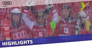 Marcel Hirscher comes from behind to take top spot in Slalom at Val d'Isère | Highlights