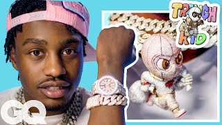 Lil Tjay Shows Off His Insane Jewelry Collection | On The Rocks | GQ