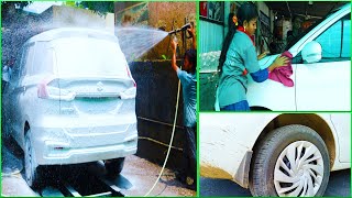 Maruti Ertiga Car Water Wash Deep Cleaning | Car Cleaning Foam Wash Deep Detailing | Deep  Wash