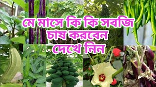 মে মাসে কি কি সবজি চাষ করবেন।