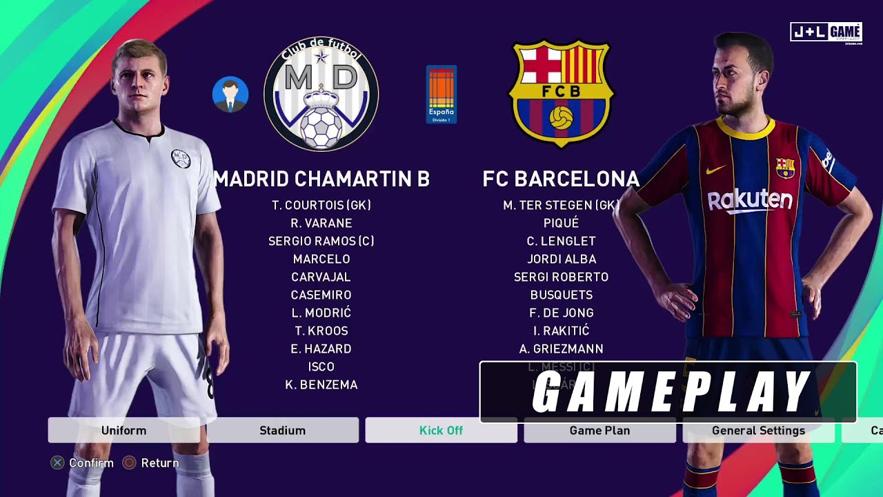 PES 2021 Madrid Chamartin B Vs FC Barcelona Game Play - YouTube