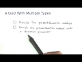 Can We Mix Question Types? - Intro to Java Programming