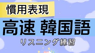 超速 韓国語「慣用表現」2回再生