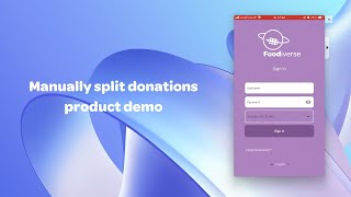 Manually split donations product demo