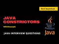 🔥 Java Constructors Explained with Examples | Must-Know Concept for Java Interviews