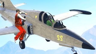SITTING ON A PLANE AT 1000MPH! (GTA 5 Funny Moments)