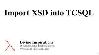 Importing XSD into TCSQL
