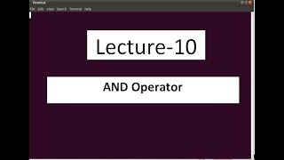 AND Operator in shell script