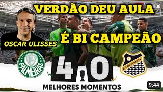 OSCAR ULISSES Palmeiras 4x0 Água Santa Globo/CBN Final Paulistão 2023
