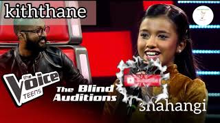 Sahangi Hansanjali | Kiththane (කිත්තානේ) | Blind Auditions | The Voice Teens Sri Lanka