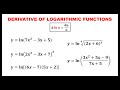 DERIVATIVE OF LOGARITHMIC FUNCTIONS ||  NATURAL LOGARITHM