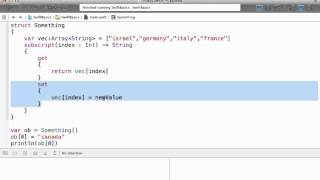 Setting Values using Subscript in Swift