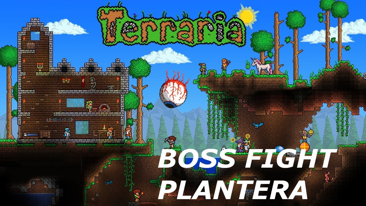 Terraria Plantera Boss Fight Youtube