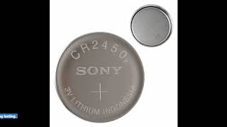 Sony CR2450 3V Lithium Coin Battery Pack Of 5 Batteries