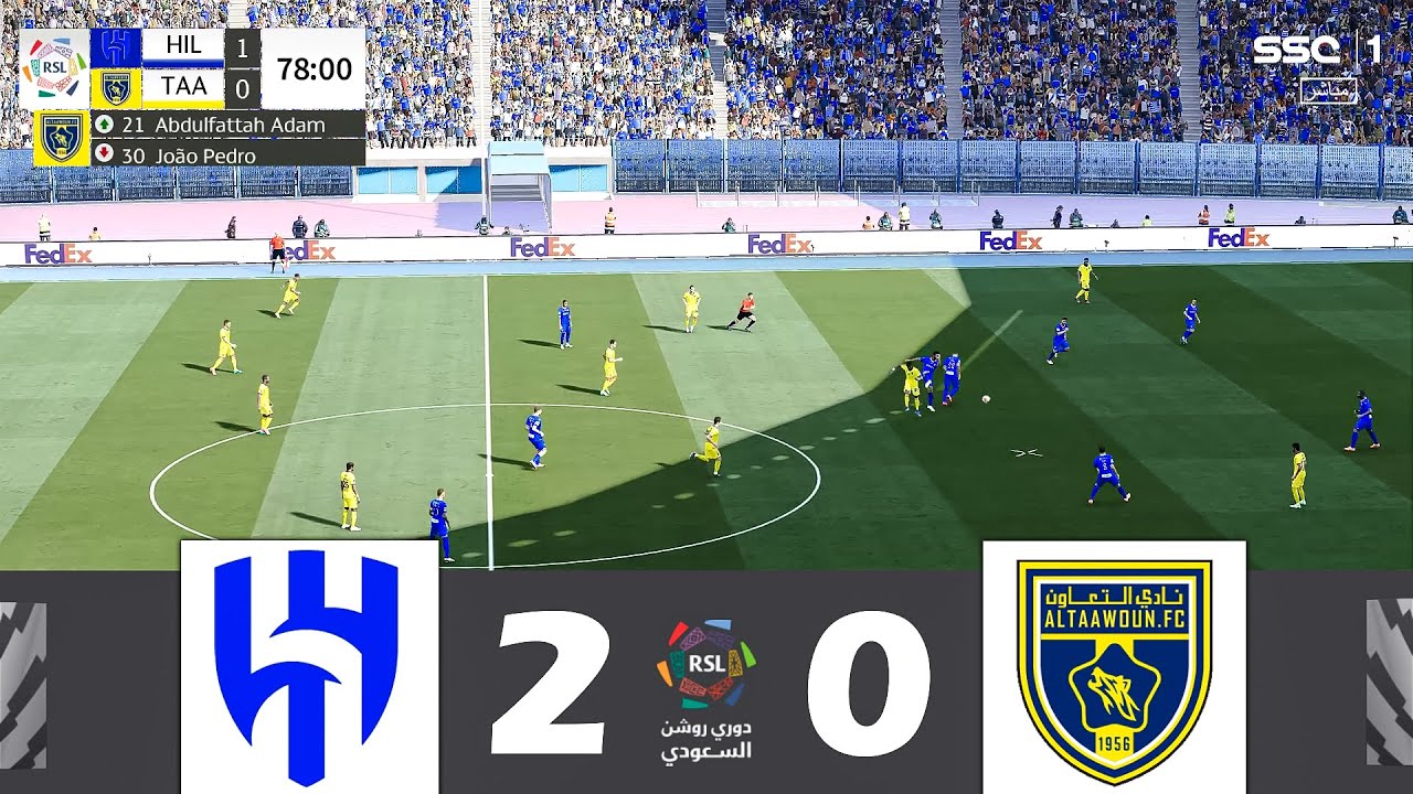 Al-Hilal Vs. Al-Taawoun [2-0] | Saudi Pro League 2023/24 | Match ...